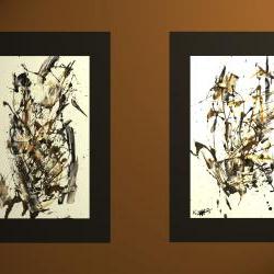 Abstract 11x17 Painting Contemporary Art ,,,, Chocolaty Brown Suprise Part 2 ,,,,ORIGINAL Abstract Painting ,,,, 10200.110709